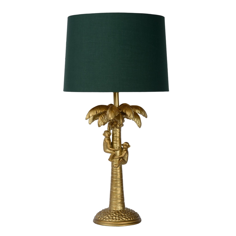 Lucide TafellampExtravaganza Coconut goud met groene kap - 10505/81/02
